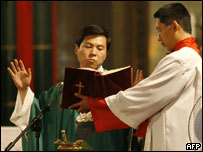 Lễ tại một nhà thờ ở Bắc Kinh