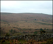 Open moorland with the Beacon in the top right corner