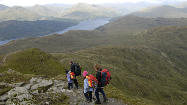 Descending the mountain