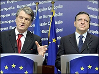 Віктор Ющенко і Жозе Мануель Баррозу