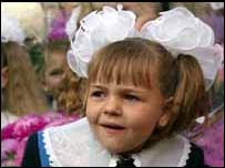 Школярка на День знань. Фото УНІАН