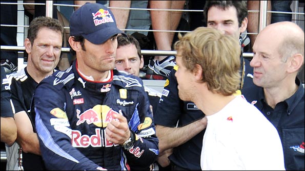 Mark Webber and Sebastian Vettel