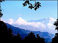 नंदाकोट की चोटियाँ