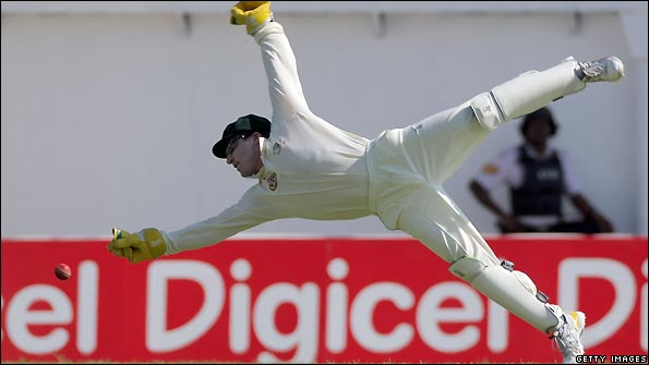 Australia wicketkeeper Brad Haddin in action in the West Indies