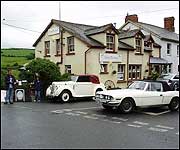 Classic cars in the village