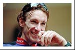 Robert Millar relaxes