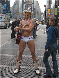 Nahý kovboj na Times Square