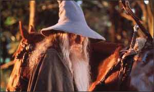 Ian McKellen as Gandalf in Lord of The Rings.