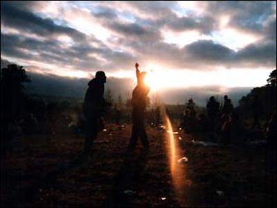 Sunrise at Glastonbury 2002