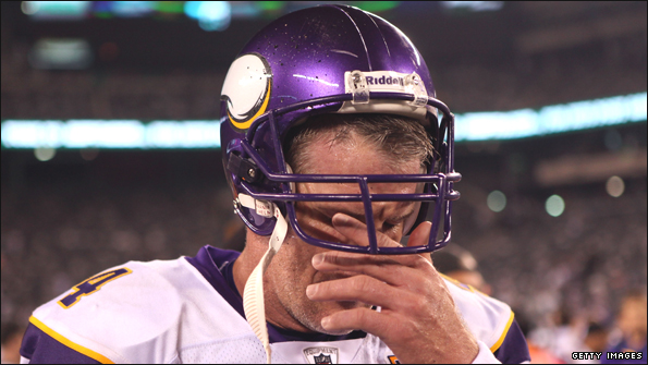 Vikings quarterback Brett Favre