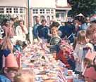Residents celebrate at a street party