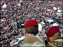 Manifestação contra a Síria em Beirute