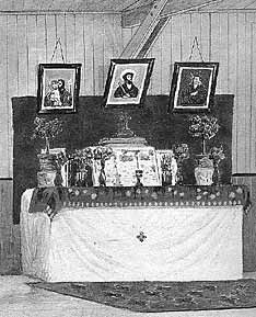 Sketch of prisoners' chapel from Henry Dixon's autograph book - (Courtesy of Kilmainham Gaol Archives)