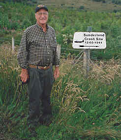 Chuck Singer close to crash site at Corlea, near Belleek