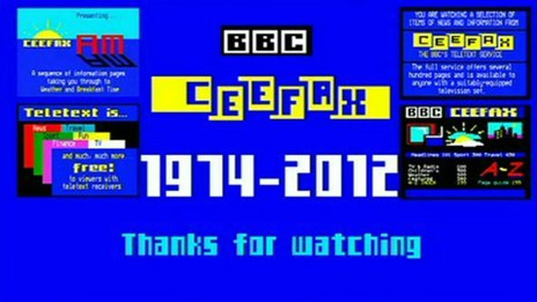 Screenshot of Ceefax