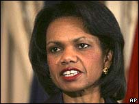 A secretária de Estado americana, Condoleezza Rice