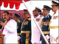 President Rajapaksa with Service Commanders