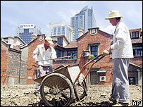 Punëtorë kinezë të ndërtimit