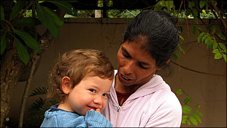 Sandra Samuel and Moshe. Photo: chabad.org