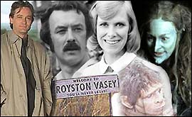 Montage picture of some TV shows filmed in Derbyshire