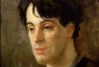 W.B.Yeats 1907, Augustus John. Olew ar gynfas. ©Hawlfraint trwy garedigrwydd ystâd yr Artist - www.bridgeman.co.uk