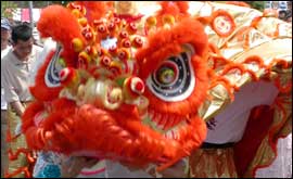 A Chinese Dragon taking part in the carnival parade