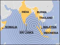 The area affected by the earthquake