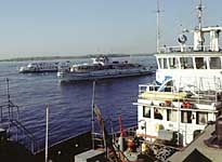 Volga River in the city of Volgograd 