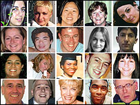 Composite photo of some of the London bomb victims