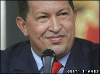 Presidente venezuelano, Hugo Chávez, após a reeleição