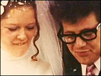 Frederick e Edwina Boyle no dia de seu casamento