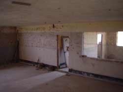 Dusty interior of WWII Control Tower