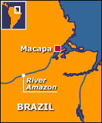 Místo činu - ústí řeky Amazonky