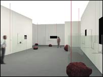 Detalhe de obra de Waltércio Caldas