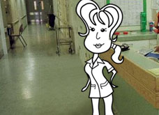 Alice at work in the hospital