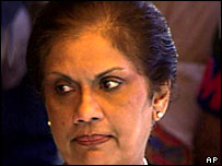 سری لنکا کی صدر چندریکا کمارا تنگا