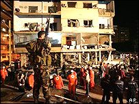 صحنه انفجار در بيروت