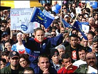 Kıbrıs Türk tarafında AB yanlısı gösteri