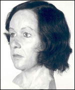 Reconstructed wax model of missing woman