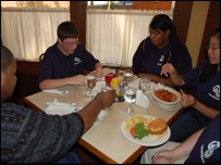 Members of the PeaceMakers community youth group in Akron, Ohio