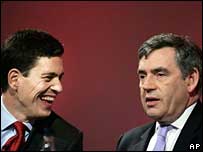 David Miliband and Gordon Brown