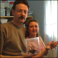 Carl and Su with their 8 legged friends