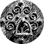 Engraving of Medieval Door Handle