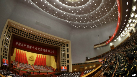 中共十八大在北京召开（08/11/2012）