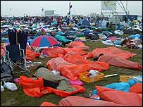 Camping out to see the Pope