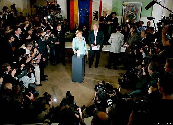 Angela Merkelová volí