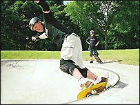 Skate boarder, Picture of Nottinghamshire
