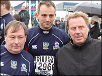 Peter Storrie, Sasha Gaydamak and Harry Redknapp