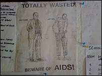 Folheto da campanha anti-Aids em Maláui