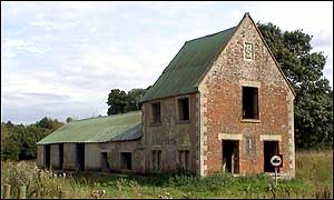 The empty shell of a house at Imber